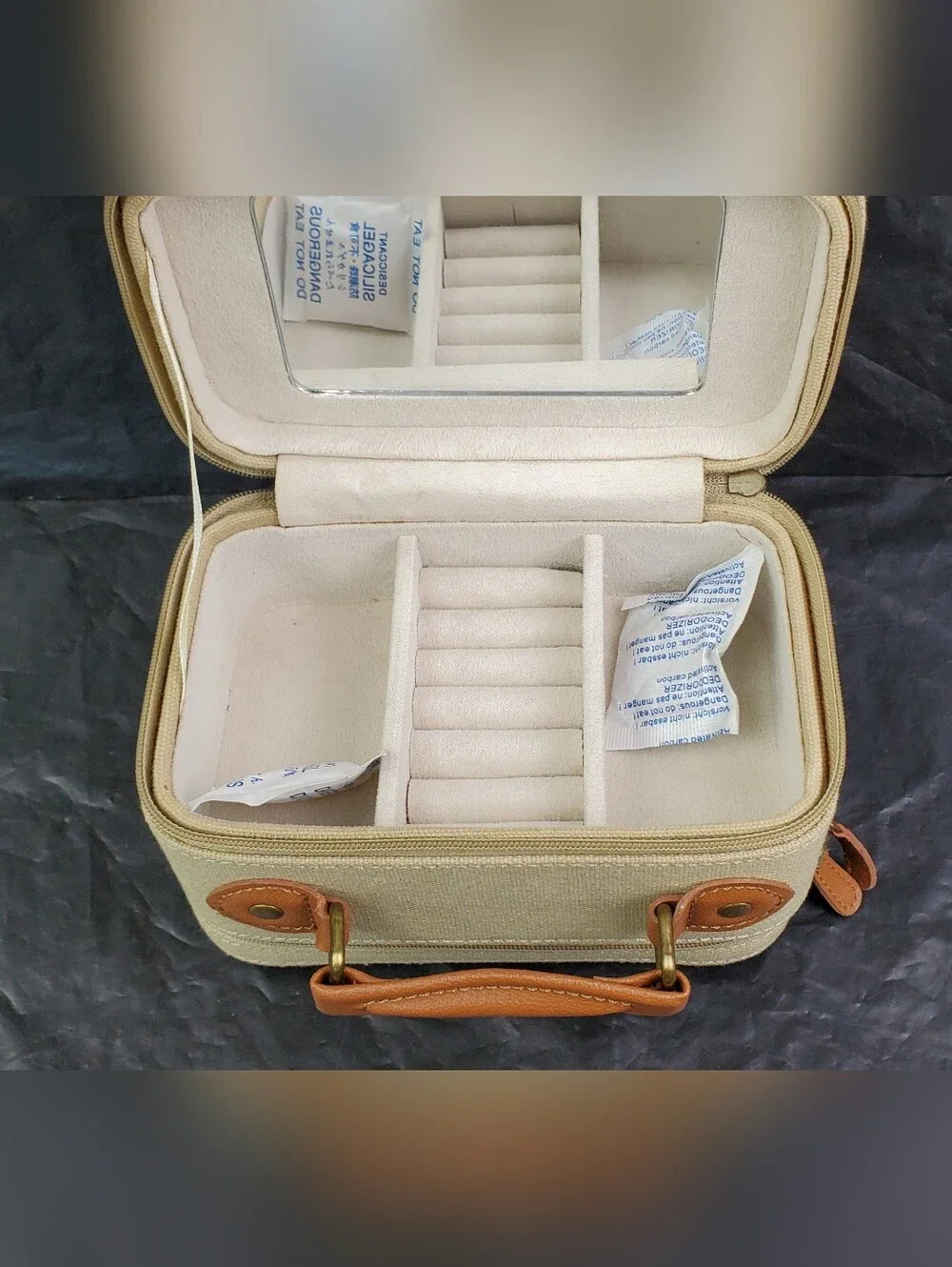 Pottery Barn Audrey Jewelry Box Suitcase Style w/ Box - SEE PHOTOS Open Box NOS